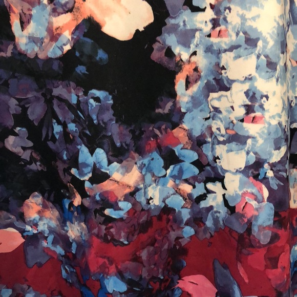 Belle Sky dress women's Large L sleeveless polyester abstract floral EUC - Picture 2 of 7